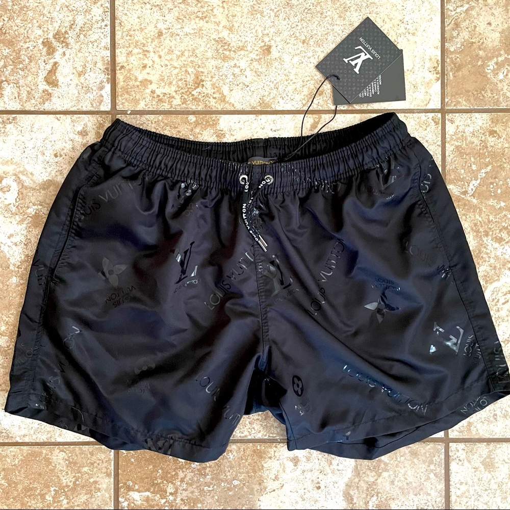 Men’s Louis Vuitton Swim Trunks Black XXL W/Tags